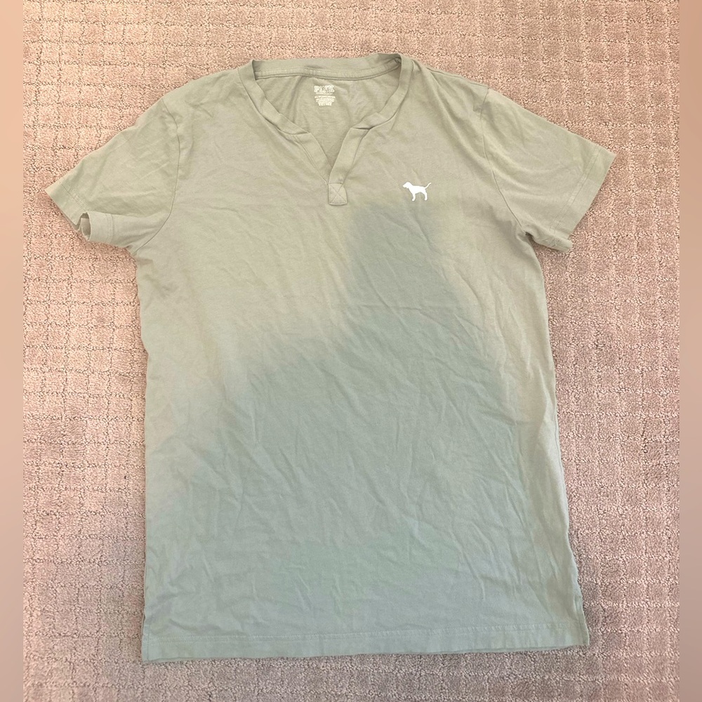 Cotton Short Sleeve Henley Campus T-Shirt